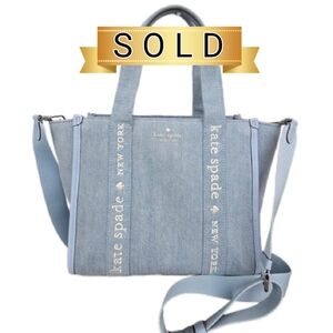 NEW Kate Spade Kip Denim Small Tote